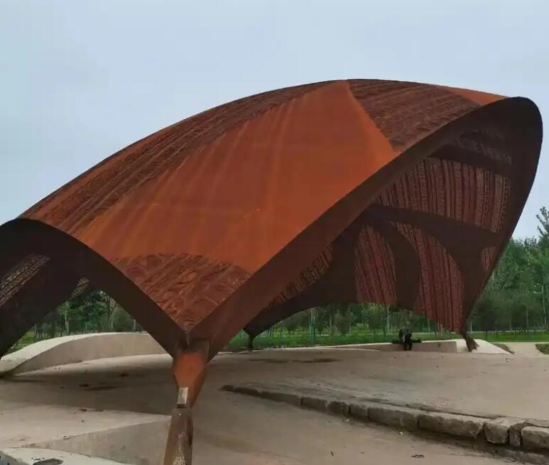 海伦耐候钢幕墙案例